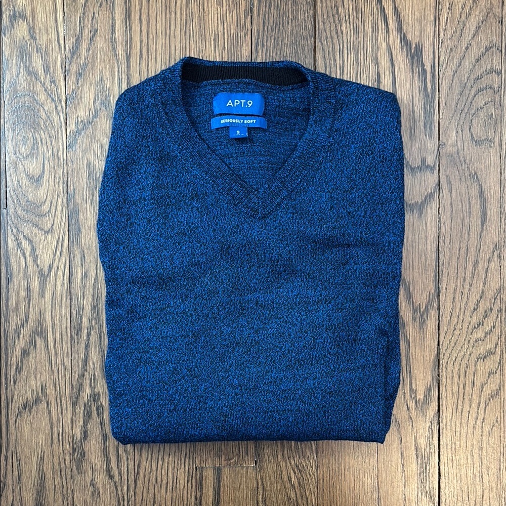 Men’s Apt. 9 Sweater - Blue & Black Sweater Size Small